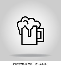 beer icon with black line style
