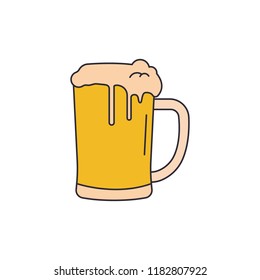 Beer icon. Cartoon Beer vector icon for web design isolated on white background