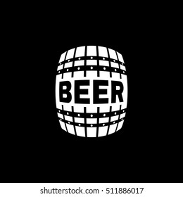 The Beer icon. Cask and keg, alcohol, Beer symbol. UI. Web. Logo. Sign. Flat design. App. Stock vector