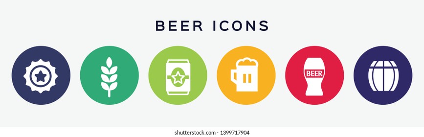 Beer icon collection. Vector set.