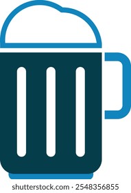 Beer icon design. beer glass, mug icon design.  beer glass, mug line style icon design. Vector illustration