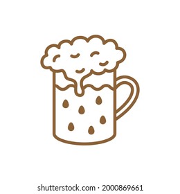 Plantilla gráfica de diseño de icono de cerveza aislada