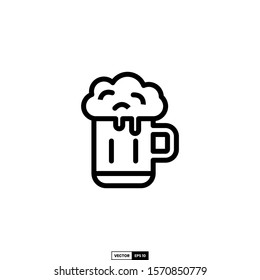 Bier-Symbol, Design-Inspiration-Vektorillustration-Vorlage für die Benutzeroberfläche und für jeden Zweck