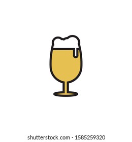 Beer icon design template vector isolated illustration