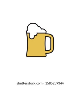 Beer icon design template vector isolated illustration