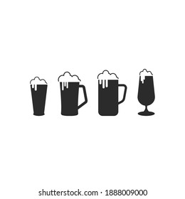 Beer icon design template vector isolated illustration