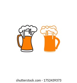 beer icon design vector template eps10