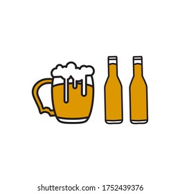 beer icon design vector template eps10