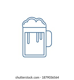 Plantilla vectorial de diseño de icono de cerveza, concepto de diseño de suministros de la Parte, símbolo de icono, Ilustración