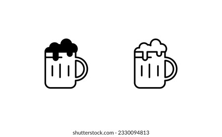 Bier-Icon-Design mit weißer Hintergrund-Stockillustration