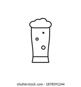 beer icon element of bar icon for mobile concept and web apps. Thin line beer icon can be used for web and mobile. Premium icon on white background