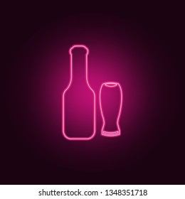 beer icon. Elements of Bar in neon style icons. Simple icon for websites, web design, mobile app, info graphics