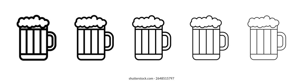 Beer icon filled flat sign concept for web design.