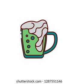 beer icon flat color