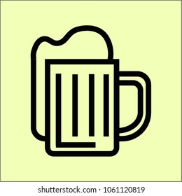 beer icon flat design