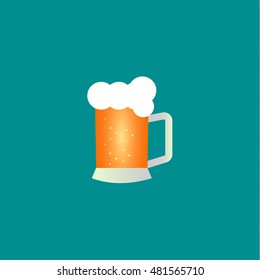 beer icon, flat design