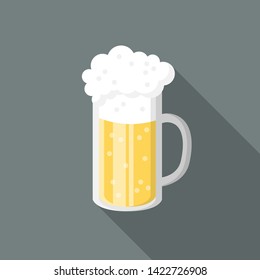 Beer icon flat design symbol Oktoberfest