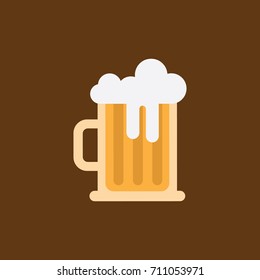 Beer icon. Flat design vector illustration