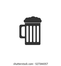 Beer icon flat. Illustration isolated vector sign symbol
