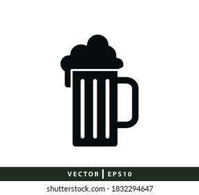 Beer icon flat style illustration