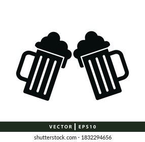 Beer icon flat style illustration