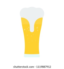 beer icon in flat style isolated vector illustration on white transparent background