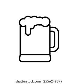 beer icon Flat symbol set outline