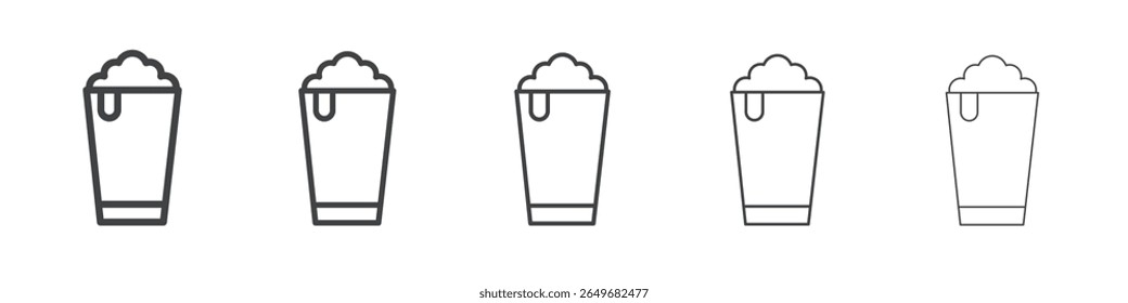 beer icon flat thin illustration symbol