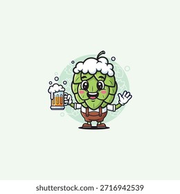 Diseño de Vector plano de icono de cerveza.