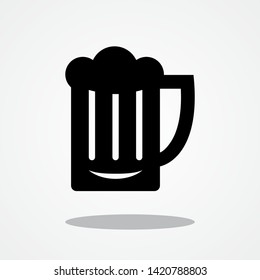Beer Icon with Gray Shadow 