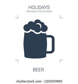 beer icon. high quality filled beer icon on white background. from holidays collection flat trendy vector beer symbol. use for web and mobile