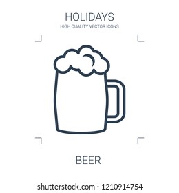 beer icon. high quality line beer icon on white background. from holidays collection flat trendy vector beer symbol. use for web and mobile
