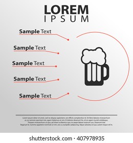 beer icon. infographics template