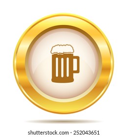 Beer icon. Internet button on white background. EPS10 vector. 