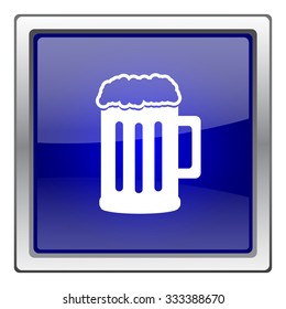 Beer icon. Internet button on white background. EPS10 vector.