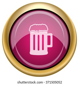 Beer icon. Internet button on white background. EPS10 vector.
