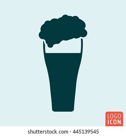 Beer icon isolated. Glass of beer symbol. Vector illustration