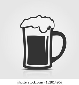  Beer icon isolated on a white background