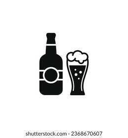 Beer icon isolated on white background