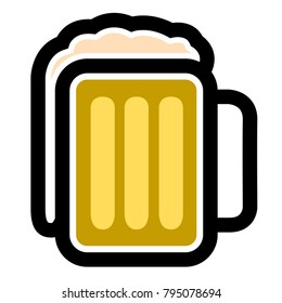 Beer icon isolated on white background, Vector illustration