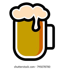 Beer icon isolated on white background, Vector illustration