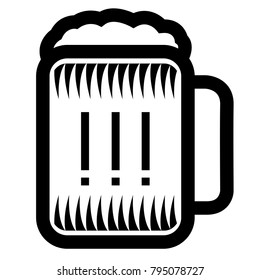 Beer icon isolated on white background, Vector illustration