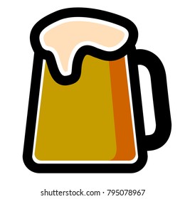 Beer icon isolated on white background, Vector illustration