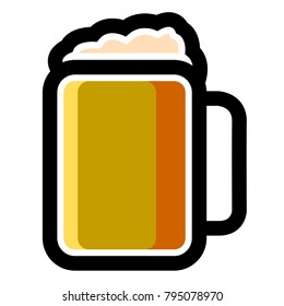 Beer icon isolated on white background, Vector illustration