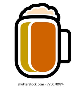 Beer icon isolated on white background, Vector illustration