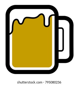 Beer icon isolated on white background, Vector illustration