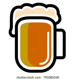 Beer icon isolated on white background, Vector illustration