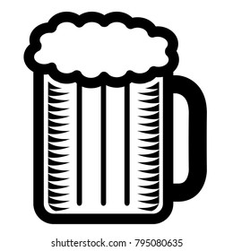 Beer icon isolated on white background, Vector illustration