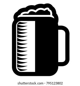 Beer icon isolated on white background, Vector illustration