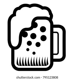 Beer icon isolated on white background, Vector illustration
